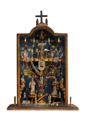 Croix de marinier du Rhône aux instruments de la Passion circa 1820