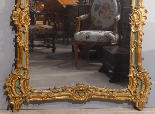 Grand miroir provençal en bois doré d'époque XVIIIe - Gérardin et Cie