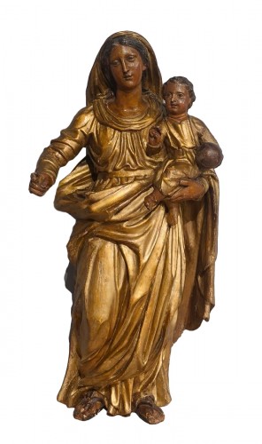 Sculpture de la Vierge à l'Enfant  fin XVIIIe