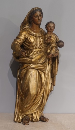 Sculpture of the Virgin and Child – Late 18th century - 