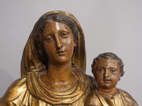 Sculpture de la Vierge à l'Enfant  fin XVIIIe - Louis XVI