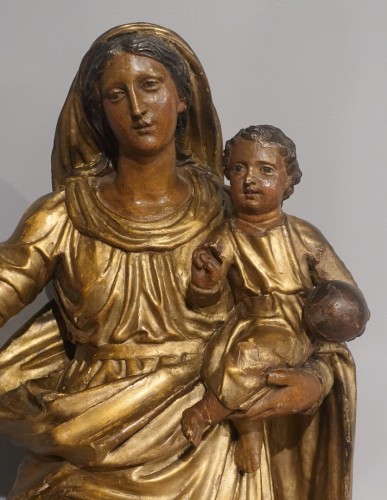 Louis XVI - Sculpture de la Vierge à l'Enfant  fin XVIIIe