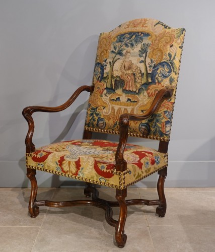 Louis XIV period flat back armchair - Seating Style Louis XIV