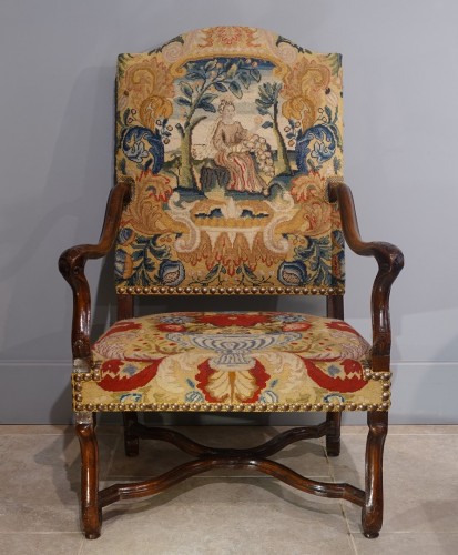 Louis XIV period flat back armchair - 