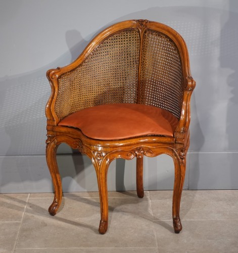 Fauteuil de bureau estampillé Jacques Chenevat - Sièges Style Louis XV