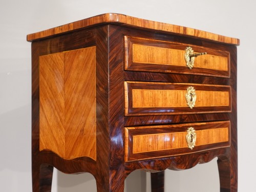 18th century marquetry chiffonniere table - Furniture Style Louis XV