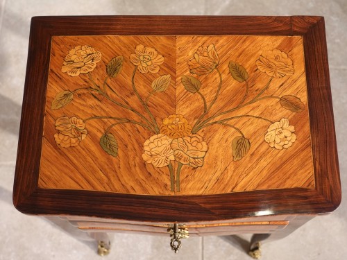 18th century marquetry chiffonniere table - 