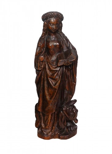 Sculpture Sainte Marguerite circa 1500/1520