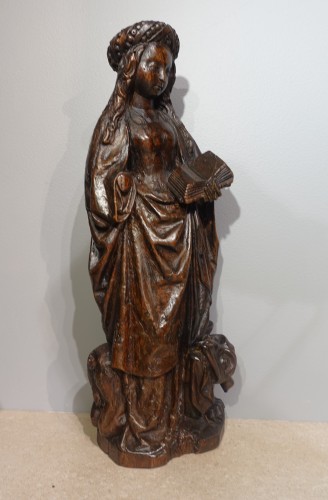 Sculpture Sculpture en Bois - Sculpture Sainte Marguerite circa 1500/1520