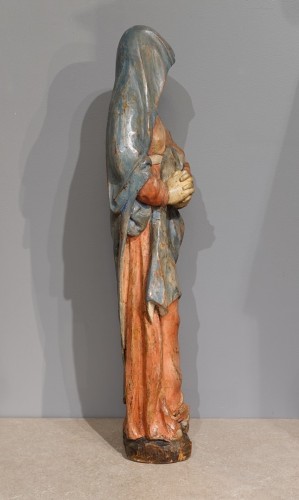 XVIe siècle et avant - Sculpture Vierge de Calvaire, Flandres XVIe siècle