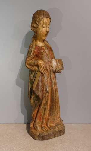 Sculpture Sculpture en Bois - Sculpture de la Vierge de l'Annonciation Italie XVe siècle