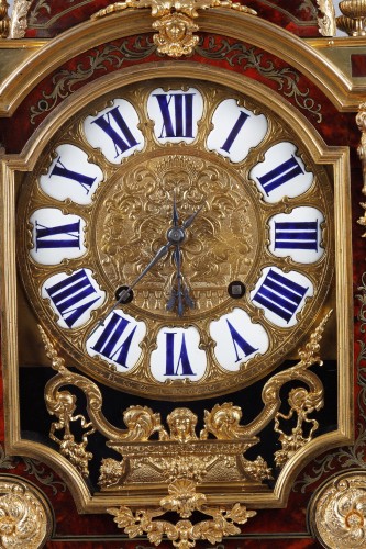 Pendulum “Religieuse” in red tortoiseshell Boulle marquetry - Horology Style Louis XIV