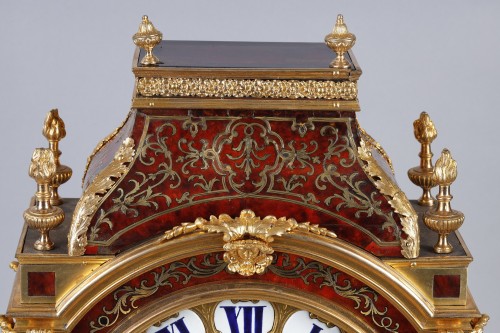 Antiquités - Pendulum “Religieuse” in red tortoiseshell Boulle marquetry