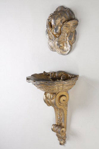 Gilded lead fountain from the Louis XIV period - Louis XIV