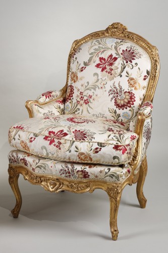 Seating  - Pair Of Louis XV Bergeres Attributed To Jean Baptiste II Tilliard
