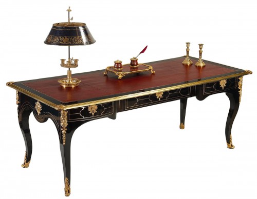 Very large black desk from the Regency period