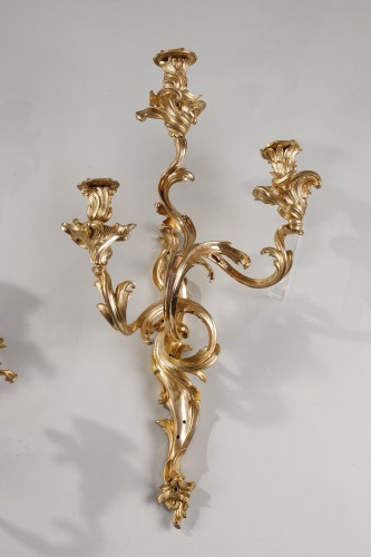 Lighting  - Large pair of Louis XV style wall lights