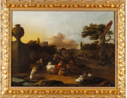 Bergers avec un troupeau, Jan frans STOOLMAKER (1635 - après 1665) 