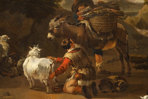  - Bergers avec un troupeau, Jan frans STOOLMAKER 1635 - après 1665) 