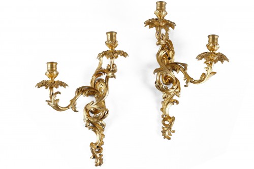 Pair of Regency Period Gilt Bronze sconces