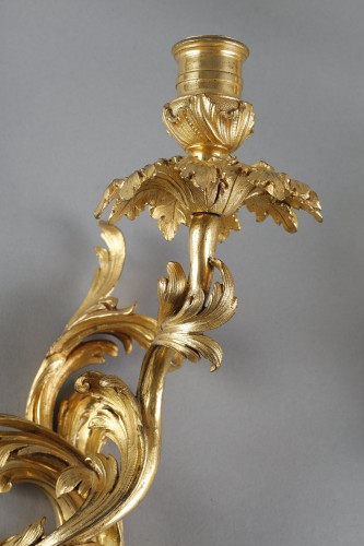 18th century - Pair of Regency Period Gilt Bronze sconces