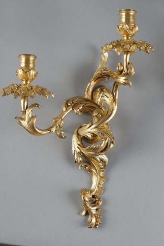 Pair of Regency Period Gilt Bronze sconces - French Regence