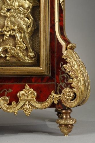 &quot;religieuse&quot; In Red Tortoiseshell Boulle Marquetry Signed Baltazar Martinot - Louis XIV