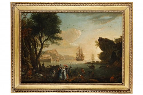 Vue du port de Marseille vers 1755, Vernet et son atelier