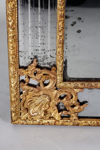 Regency Period Pedimented Mirror - French Regence