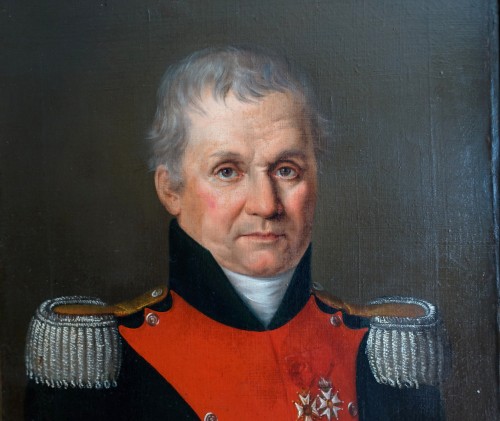 Portrait d'un colonel du 2e dragons sous l'Empire - GSLR Antiques