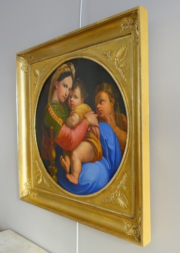 La Vierge à la Chaise d'après Raphael, école du début 19e siècle - GSLR Antiques