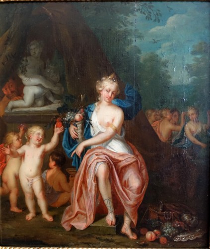 Tableaux et dessins Tableaux XVIIIe siècle -  Allégorie de l'Abondance, Ecole hollandaise du 18e siècle