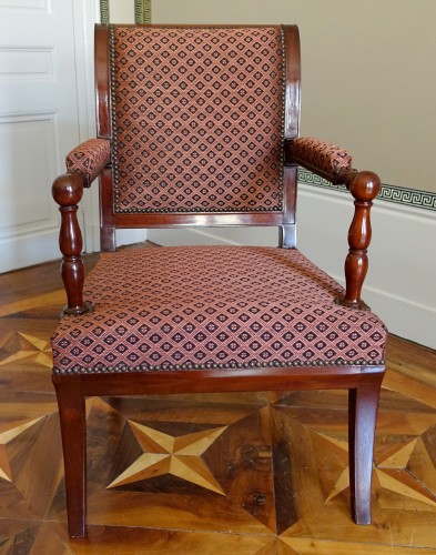 Fauteuil d'époque Empire en acajou etampillé Jacob - Sièges Style Empire