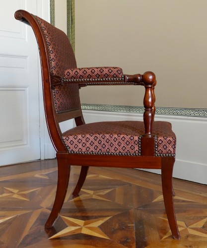 Fauteuil d'époque Empire en acajou etampillé Jacob - GSLR Antiques