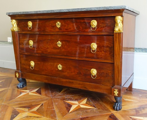 Commode en acajou d'époque Consulat - Mobilier Style Empire