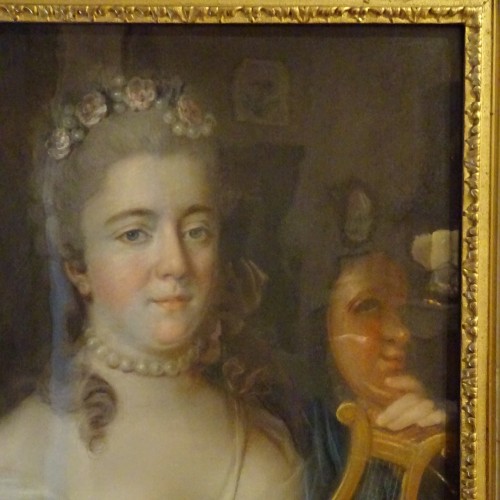 Paintings & Drawings  - 18 th century pastel of a woman