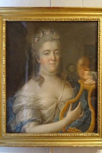 Pastel XVIIIe, portrait d'une femme de qualité - Louis XVI