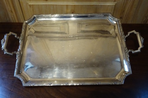 Henri Soufflot (1884-1910)  Solid silver tray Paris - silverware & tableware Style 