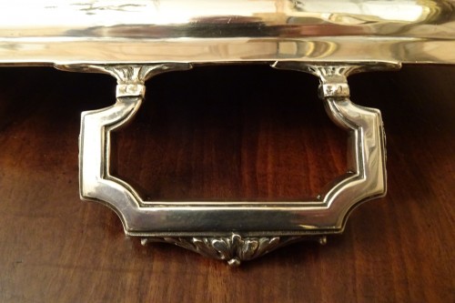 Henri Soufflot (1884-1910)  Solid silver tray Paris - 