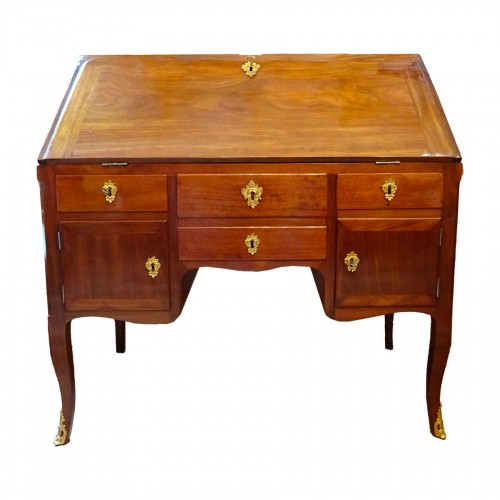 Macret stamped mahogany slope desk