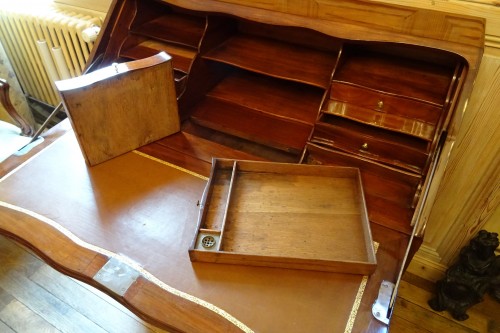 Macret stamped mahogany slope desk - Louis XV