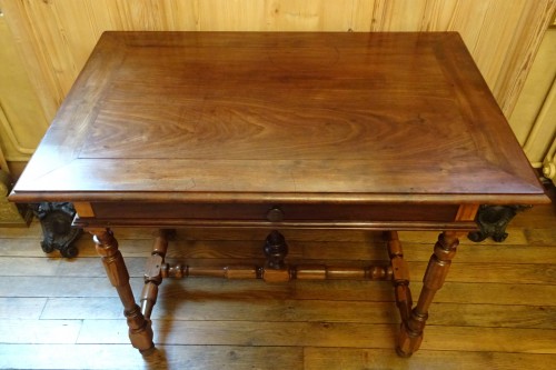 18th century - Mahogany and gaîac writing table, 18th century, port work