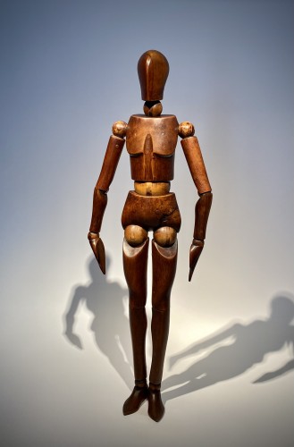 XXe siècle - Mannequin d'artiste articulé en bois