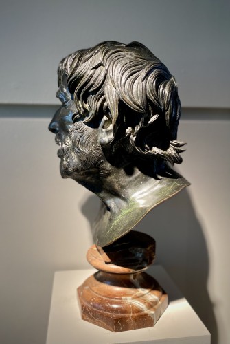 bronze bust of Seneca Italy 19th century - 