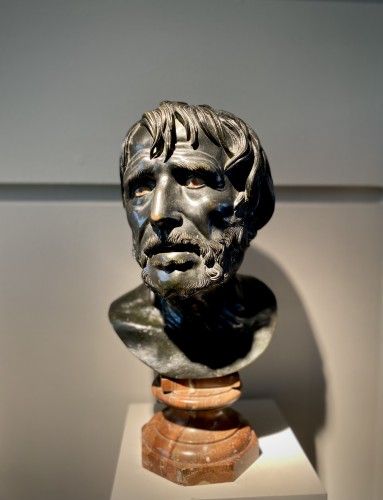 bronze bust of Seneca Italy 19th century - Louis-Philippe