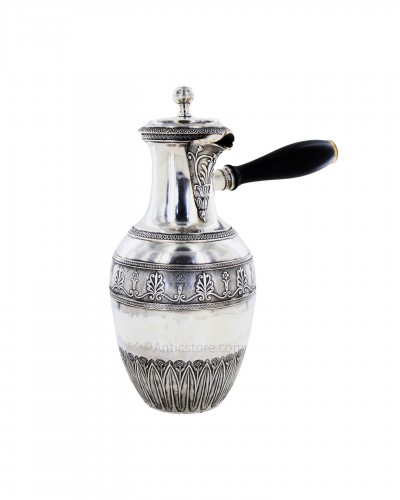 An Empire solid silver soffee maker by Biennais