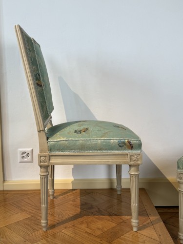 Louis XVI - Paire de chaises pour l'Abbé d'Argenteuil par Georges Jacob (1739 -1814 )