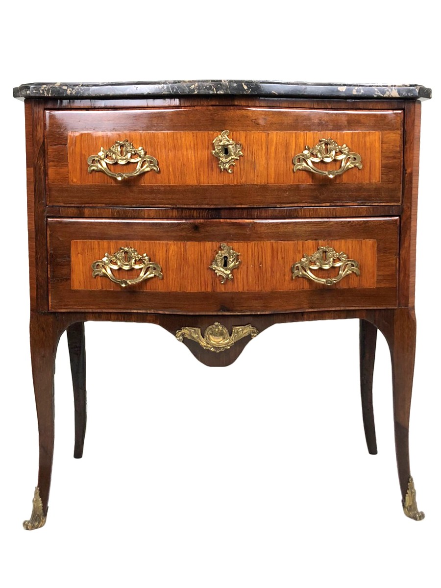 Miniature Antique Louis XV Style Chest of Drawers from France