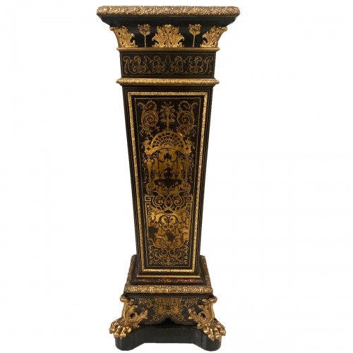 A Pair of Napoleon III Boulle Type Pedestals