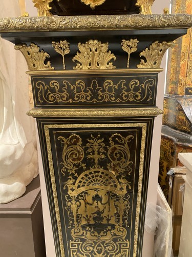 19th century - A Pair of Napoleon III Boulle Type Pedestals